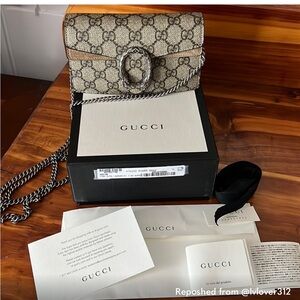 Gucci Dionysus GG Supreme Supermini Bag like new